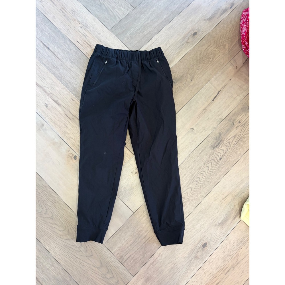 Eddie Bauer Women Black Fleece Lined Jogger Pants Outdoor Trail Hiking 6 1905993